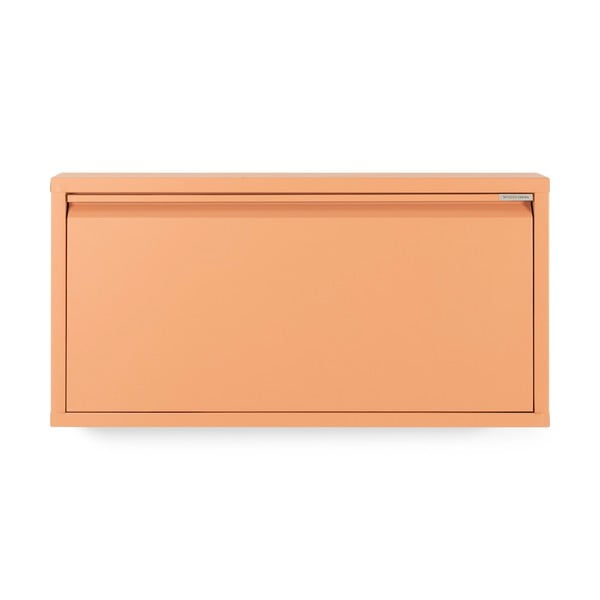 Scarpiera color salmone in metallo con ante ribaltabili 75x37,5x12,5 cm Billy – Spinder Design-image-3