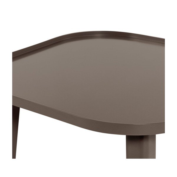 Tavolino da salotto rotondo marrone in MDF ø 80 cm Mosa – WOOOD-image-4