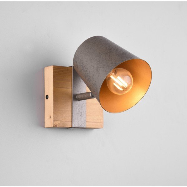 Faretto in colore grigio scuro-naturale Bell - Trio-image-2
