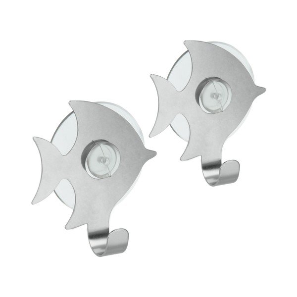 Set di 2 ganci con ventosa Pesce - Metaltex-image-1