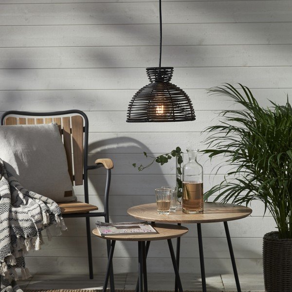 Paralume nero da esterno per plafoniera , ø 26 cm Runde - Star Trading-image-1