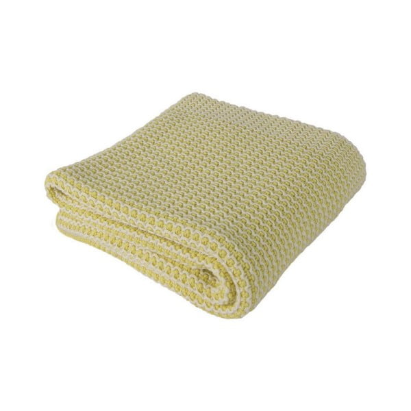 Kids Soffice coperta di cotone giallo, 90 x 90 cm - Homemania Decor