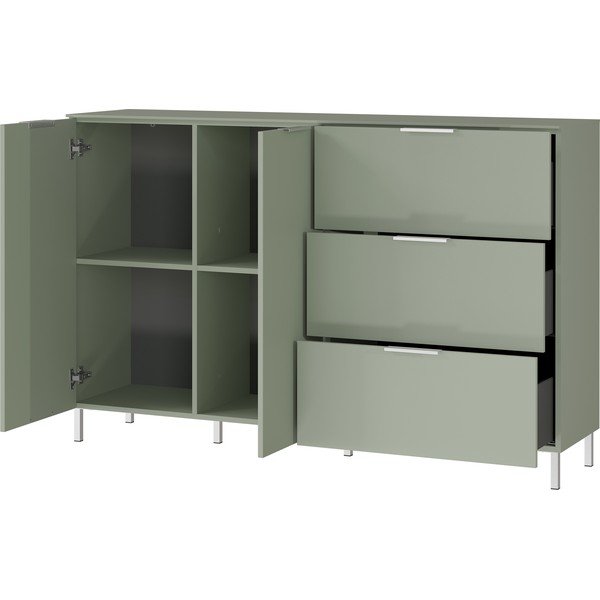 Cassettiera bassa verde chiaro 151x98 cm Kenora - Germania-image-2