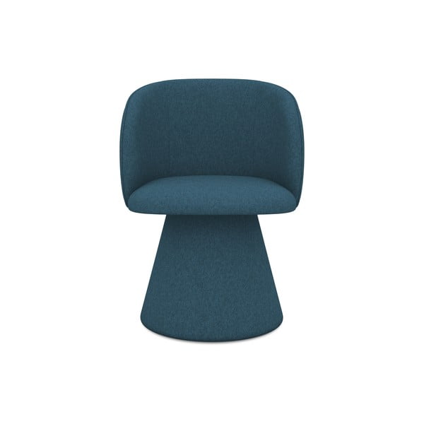 Sedia da pranzo blu in imbottito Maia – Makamii-image-1