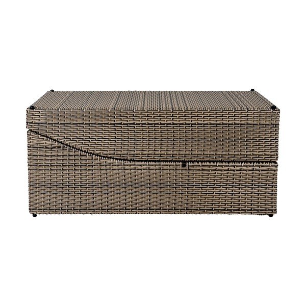 Lettino da giardino grigio in rattan artificiale pieghevole Split - House Nordic-image-4