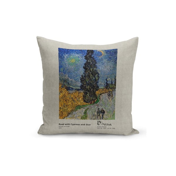 Cuscino con imbottitura Strada di van Gogh, 43 x 43 cm - Kate Louise
