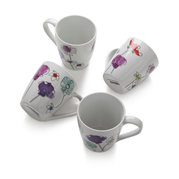 Sada 4 porcelánových hrnků Aster, 330 ml-image-1