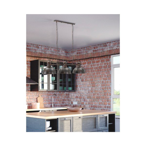 Lampada a sospensione nera con 3 paralumi Industria - Mauro Ferretti-image-3