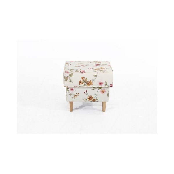 Pouf a fiori bianco crema Lorris - Max Winzer-image-3