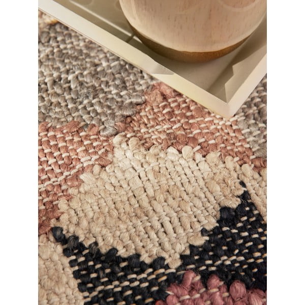 Tappeto grigio in iuta tessuto a mano 200x300 cm Roya Parsa – Elle Decoration-image-3