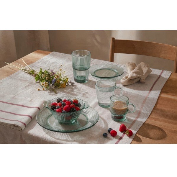 Piatto da dolce verde in vetro ø 21 cm Verde – Orion-image-1