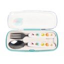 Posate per bambini color crema in acciaio inox 2 pz Wild Wonders – Rex London