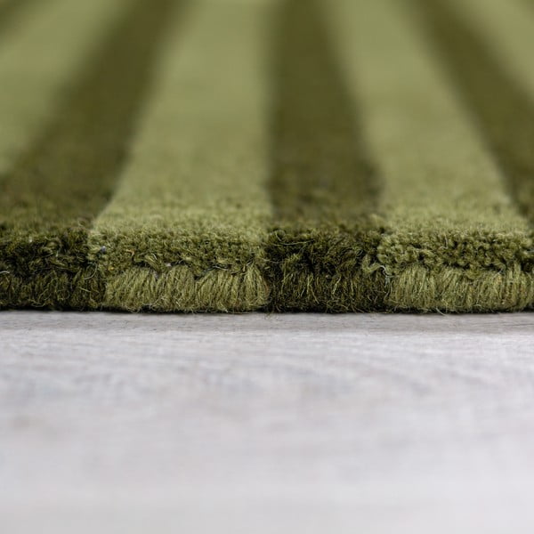 Tappeto verde in lana tessuto a mano 150x240 cm Conway Retro – Flair Rugs-image-4