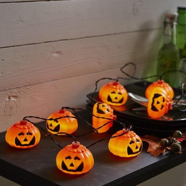 Catena luminosa con alimentazione a batteria numero lampadine 8 pz lunghezza totale 210 cm Halloween – Star Trading-image-1