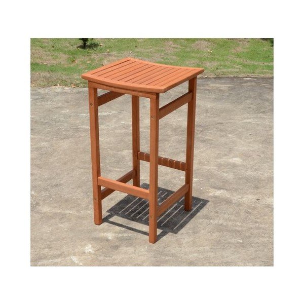 Sedie da bar da esterno in set marroni in legno massiccio 2 pz Palmdale – Garden Pleasure-image-2