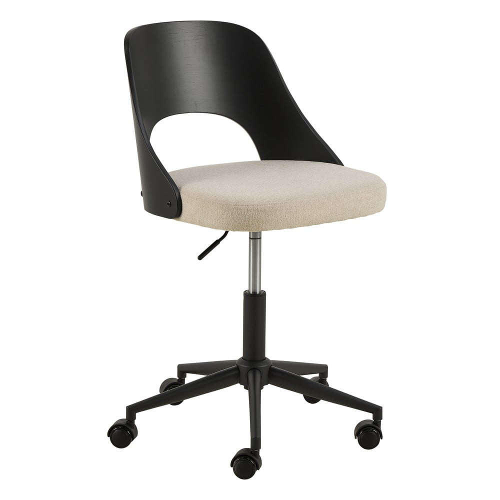 Sedia da ufficio nera/beige Lucy – Actona | Sedie da ufficio