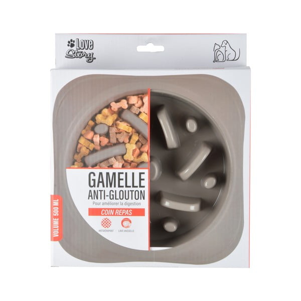 Ciotola in plastica anti-inghiottimento per cani - Love Story-image-2