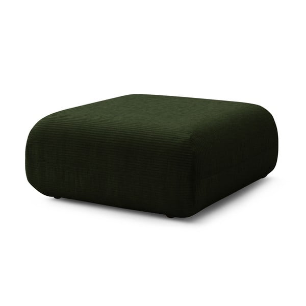 Pouf in velluto a coste verde Lecomte - Bobochic Paris-image-3