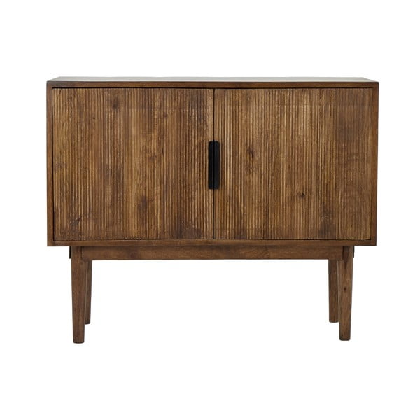 Cassettiera bassa marrone scuro in legno massiccio 100x80 cm Bitika - Light & Living