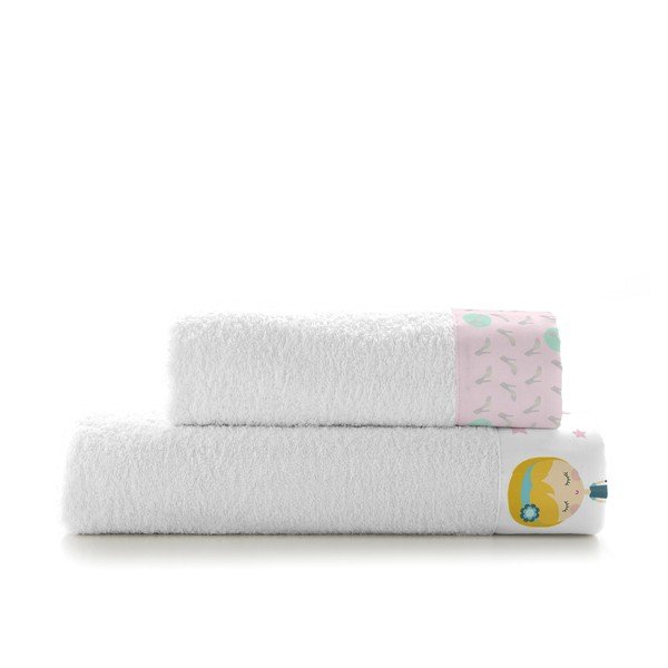 Set di asciugamani e teli da bagno in cotone bianco 2 pezzi 70x140 cm Pumpkin - Mr. Fox-image-1
