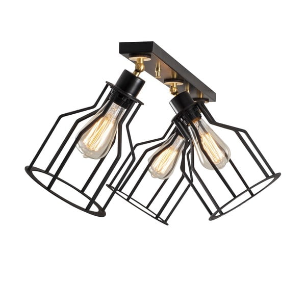 Lampada da soffitto in nero e oro con paralume in metallo ø 17 cm Alacati - Opviq lights-image-2