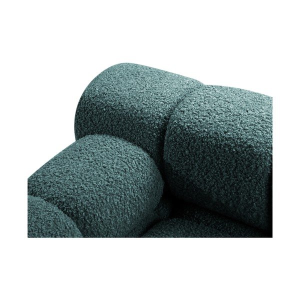 Divano componibile color petrolio con rivestimento in bouclé 188 cm – Micadoni -image-4
