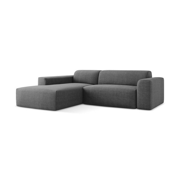 Divano angolare grigio (con penisola a sinistra/con chaise lounge) Keli – Makamii-image-2