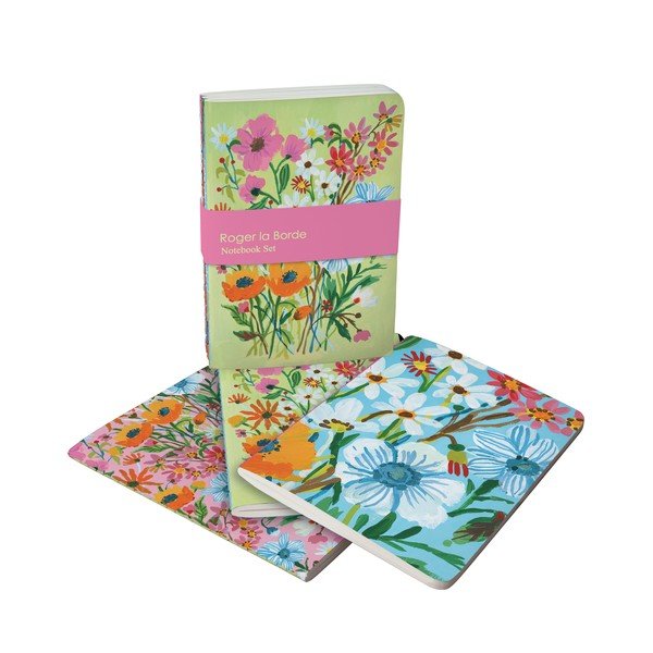 Set di 3 quaderni 64 pagine formato A6 Flower Field - Roger la Borde-image-1