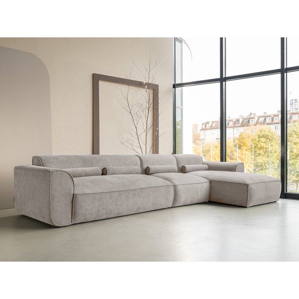 Divano angolare componibile beige (con penisola a destra) Flex Felix – Miuform-image-3