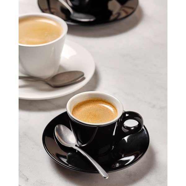 Piattino nero in porcellana ø 12,5 cm Barista – BonBistro-image-1