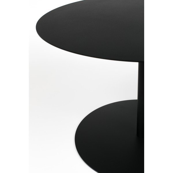 Tavolino da salotto rotondo nero in metallo ø 60 cm Snow – Zuiver-image-3