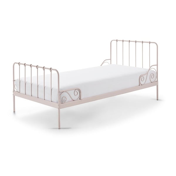 Lettino per bambini in metallo rosa , 90 x 200 cm Alice - Vipack