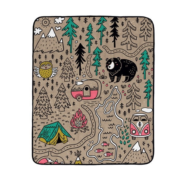 Coperta da picnic in microfibra 145x180 cm Camping - Butter Kings
