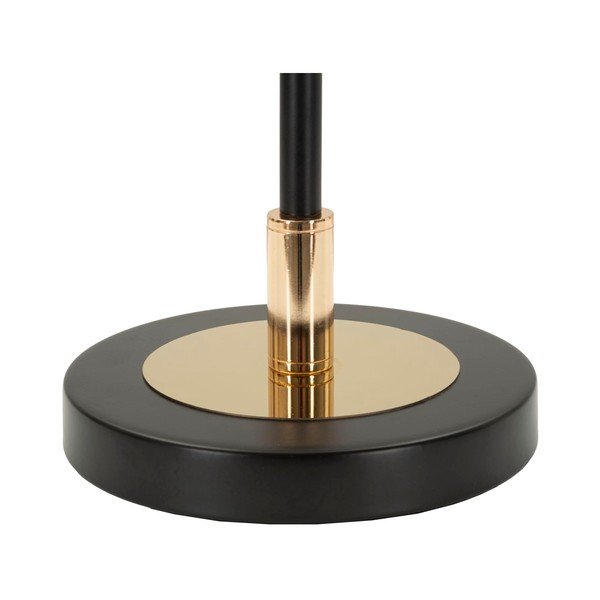 Lampada da tavolo bianca/nera con paralume in vetro (altezza totale 46 cm) Vintage – Mauro Ferretti-image-3