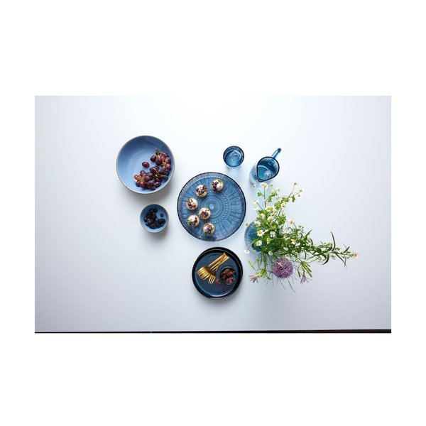 Piatto da dolce nero/blu in gres ø 21 cm Gastro Dark Blue/Black – Bitz-image-2