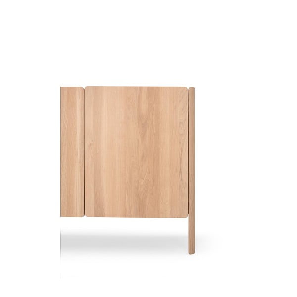 Cassettiera di colore naturale in rovere massiccio 220x85x42 cm Dvor – Gazzda-image-1