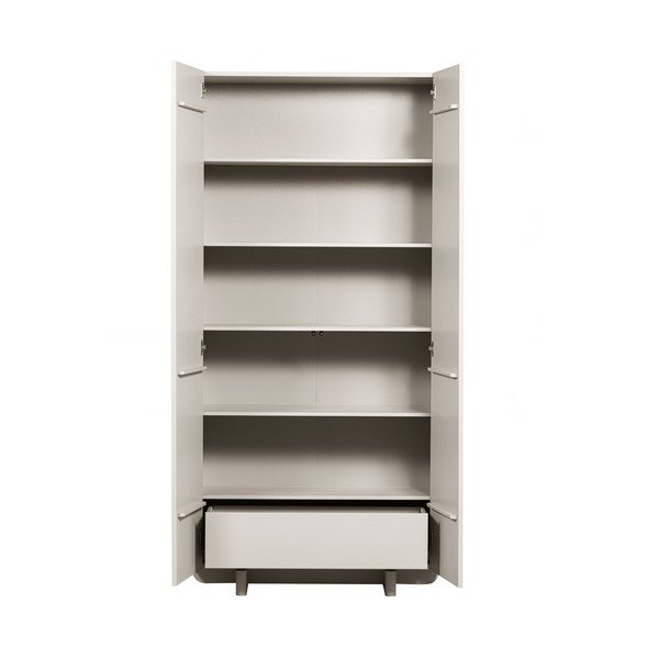 Armadio modulare in legno di pino crema 101x210 cm Basu - WOOOD-image-3