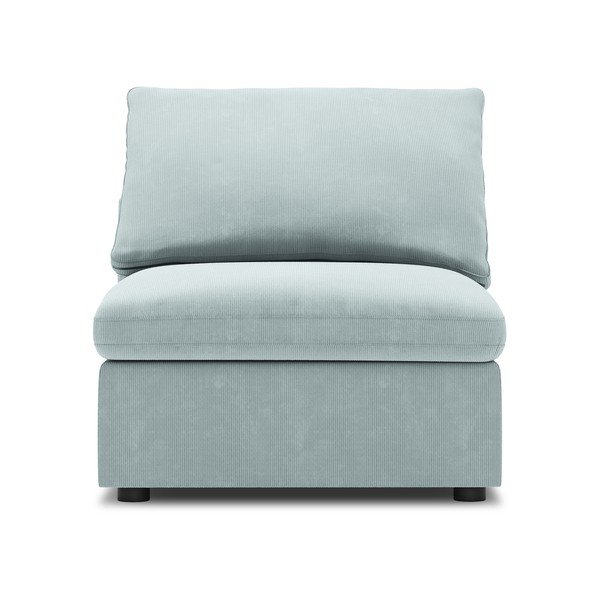 Parte centrale azzurra del divano modulare in velluto a coste Galaxy - Windsor & Co Sofas