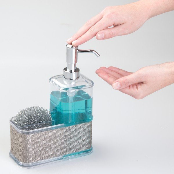 Distributore di sapone trasparente, 7 x 16 cm Twillo - iDesign-image-3