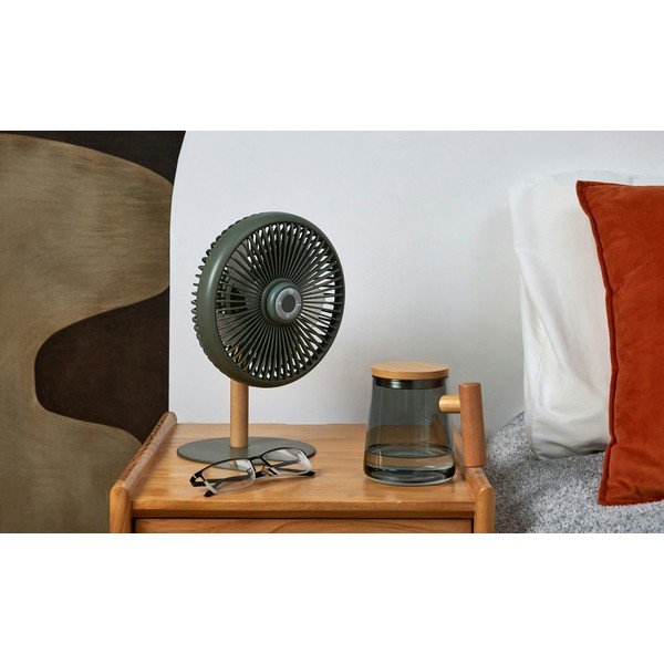 Lampada da tavolo verde con ventola telecomandata (altezza 26 cm) Beyond - Gingko-image-3