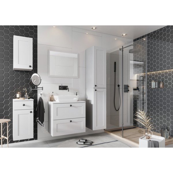 Mobile bagno basso sospeso bianco 30x60 cm Senja - STOLKAR-image-1