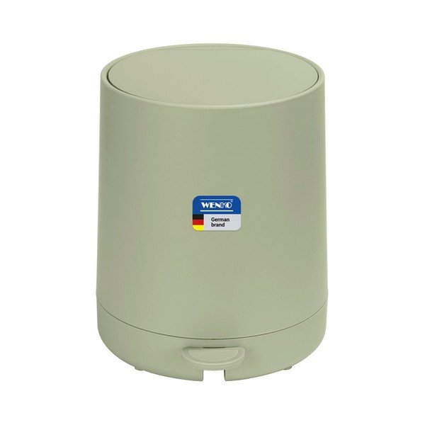 Cestino per la spazzatura verde in plastica con pedale 5 l Fablo – Wenko-image-3