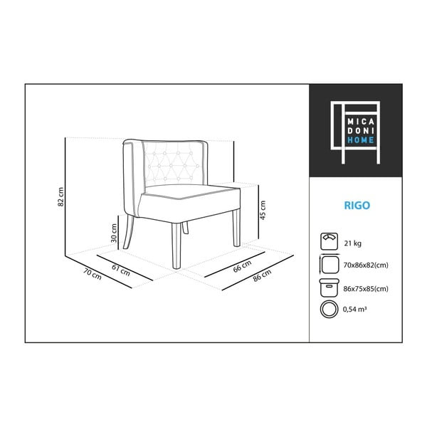 Modré křeslo Micadoni Home Rigo-image-2