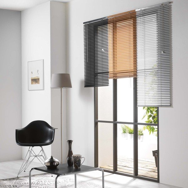 Tenda in metallo grigio 90x130 cm Venitien - douceur d'intérieur-image-2