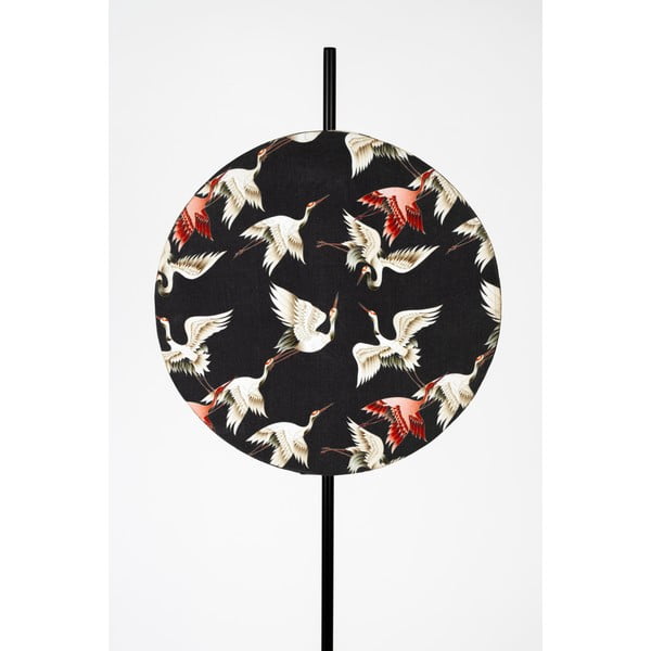 Lampada da terra nera con paralume in tessuto (altezza 158 cm) Jaylee - White Label-image-3