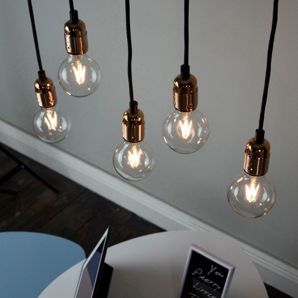 Lampada a sospensione nero/arancio con paralume in metallo ø 4 cm Uno - Sotto Luce-image-2