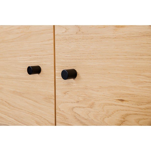 Libreria nera in rovere 90x180 cm Jungend - Woodman-image-1