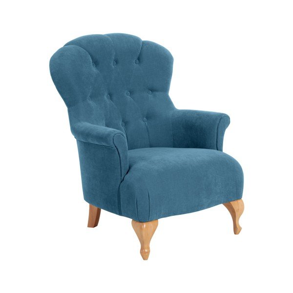 Poltrona blu petrolio Camilla Velor - Max Winzer