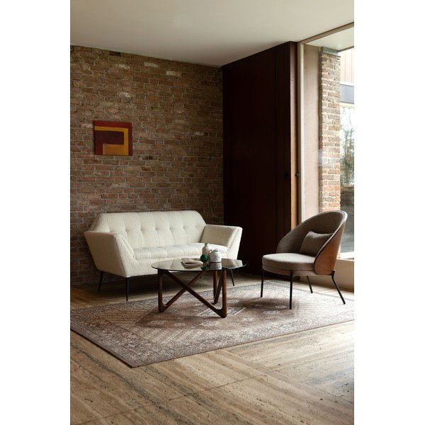 Divano bouclé crema 150 cm Kate - Dutchbone-image-1