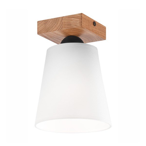 Lampada da soffitto bianca con paralume in tessuto ø 15 cm Lula - LAMKUR